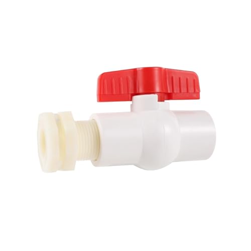 1/2 "3/4" ABS-Kunststoff-Wassertank-Anschluss mit PVC-Kugelhahn Aquarium Aquarium Outlet Eimer Anschluss Abflussrohrverschraubung(1/2") von MPYJDTOI