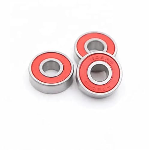 10 stücke 608 2RS 8x22x7mm Rot Skateboard Räder ABEC-9 Miniatur Wellen Werkzeug Skate Roller Stahl lager von MPYJDTOI