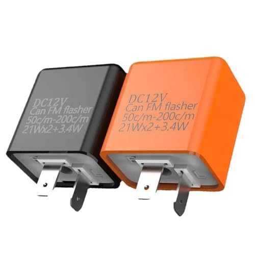 2Pin Motorrad LED Blinkrelais Einstellbare Frequenz von Blinker Anzeige for Zubehör(Black-1) von MPYJDTOI