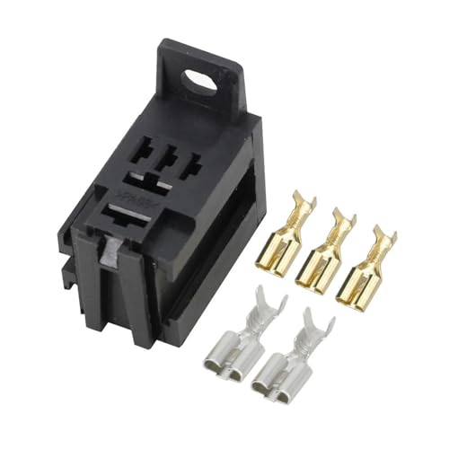 Auto Violett Relais Sockel mit Terminal 12V/24V/30A Umschaltkontakt Modifiziertes Nylon Flammhemmend von MPYJDTOI