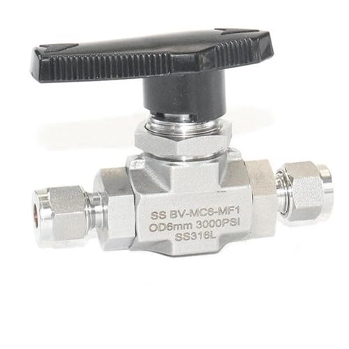Edelstahl-Gaskreis-Kartenhülse BV Schmiedekörper-Kugelhahn 6000PSI Hochdruck-316L-Gas-Durchgangskugelhahn(SS BV-MC6-MF1) von MPYJDTOI