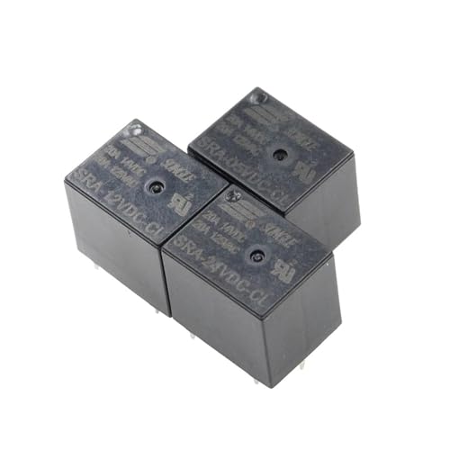 MPYJDTOI 5PCS 5V 12V 24V 20A DC Power SRA-05VDC-AL SRA-12VDC-CL SRA-24VDC-CL 4Pin 5Pin PCB Typ Auf Lager Schwarz Automobil Relais(SRA-12VDC-AL 4Pin) von MPYJDTOI