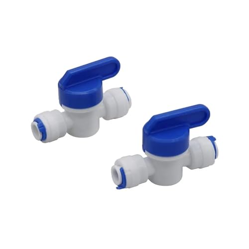 RO Gerader 1/4" Außendurchmesser Schlauch Schnellanschluss Rohrsteuerung Armaturen Kunststoff Wasserkugelhahn Umkehrosmose Aquarium Armaturen von MPYJDTOI
