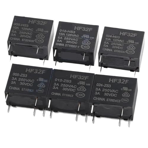 Relais 5V 12V 24V DC JZC/ HF32F -G -005/012/024VDC -HS3 -ZS3 -HS 3A 5A 8A 10A 250VAC 4Pin 5Pin HF32F-012-HS3 HF32F-024-ZS3(024 (24VDC),HF32F-HS3 (5A 4P)) von MPYJDTOI