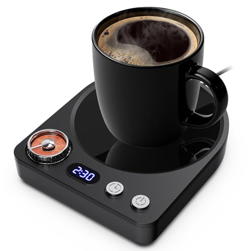 MQFORU TassenwäRmer, 9 Temperatureinstellungen Tassenwärmer, Elektrischer Kaffeewärmer Mit Benutzerdefinierte Timing 0.5-9 Stunden, Elektrisch Warmer Homeoffice für Kaffee Tee Kakao Milch (Schwarz) MQFORU TassenwäRmer, 9 Temperatureinstellungen Tassenwärmer, Elektrischer Kaffeewärmer Mit Benutzerdefinierte Timing 0.5-9 Stunden, Elektrisch Warmer Homeoffice für Kaffee Tee Kakao Milch (Schwarz) von MQFORU