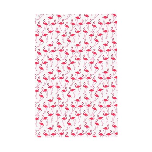 Mqgmz Rosa Flamingo-Muster, Gartenflagge, Heimdekoration, 6 x 0,9 m, Poster, saisonale Flaggen, Terrasse, Briefkasten, Veranda oder Veranda von MQGMZ