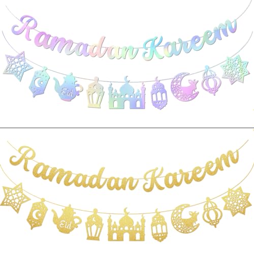 Ramadan Girlande, Ramadan Mubarak Dekoration, Ramadan Deko Gold, Eid Mubarak Dekoration, Ramadan Kareem, Ramadan Mubarak, Ramadan Deko Gold, Ramadan Kareem Girlande von MQIAN