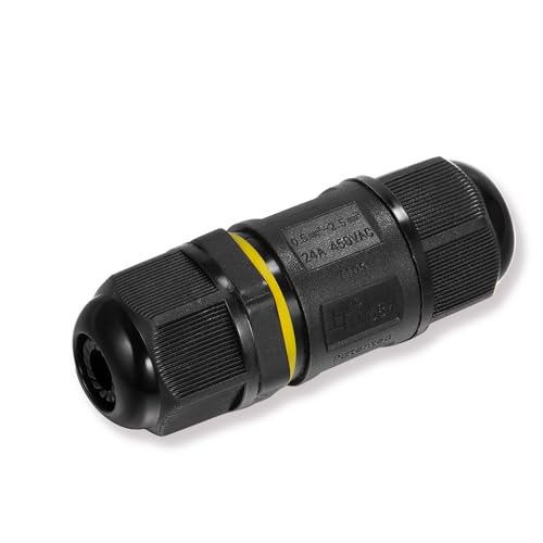 Kabelverbinder Wasserdicht Erdkabel Verbinder mit Schraubklemmen, IP68 Verbindungsklemmen 3 polig Verbindungsmuffe für Ø4-11 mm Kabeldurchmesser (1) von MQIGO