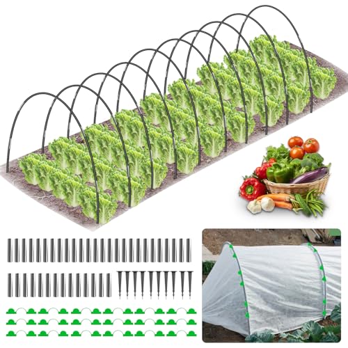 MQJIAZHI 50 PCS Folientunnel für Hochbeet, Abnehmbar Hochbeet Abdeckung, Fiberglas-Stützrahmen Pflanztunnel Bögen DIY Folientunnel Bögen für Gemüsebeete, Obstpflanzen und Gartenkulturen 10 Set MQJIAZHI 50 PCS Folientunnel für Hochbeet, Abnehmbar Hochbeet Abdeckung, Fiberglas-Stützrahmen Pflanztunnel Bögen DIY Folientunnel Bögen für Gemüsebeete, Obstpflanzen und Gartenkulturen 10 Set von MQJIAZHI