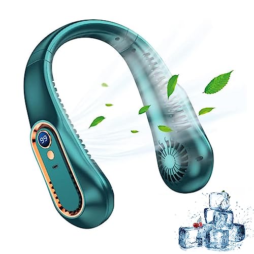 Tragbarer Nackenventilator mit LED-Anzeige und 360° Luftstrom, 5 Geschwindigkeiten Hals Ventilator Wiederaufladbarer USB Ventilatoren Leise Mini Persönlicher Ventilator Hands Free Bladeless Neck Fan Tragbarer Nackenventilator mit LED-Anzeige und 360° Luftstrom, 5 Geschwindigkeiten Hals Ventilator Wiederaufladbarer USB Ventilatoren Leise Mini Persönlicher Ventilator Hands Free Bladeless Neck Fan von MQLAE
