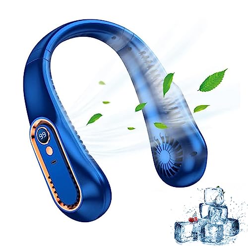 Tragbarer Nackenventilator mit LED-Anzeige und 360° Luftstrom, 5 Geschwindigkeiten Hals Ventilator Wiederaufladbarer USB Ventilatoren Leise Mini Persönlicher Ventilator Hands Free Bladeless Neck Fan Tragbarer Nackenventilator mit LED-Anzeige und 360° Luftstrom, 5 Geschwindigkeiten Hals Ventilator Wiederaufladbarer USB Ventilatoren Leise Mini Persönlicher Ventilator Hands Free Bladeless Neck Fan von MQLAE