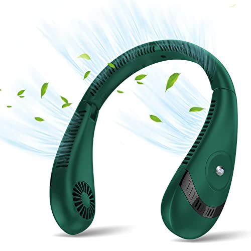Verbesserter Hals Ventilator, 5000mAh Faltbare Tragbarer Nackenventilator, 3 Geschwindigkeiten USB Ventilatoren Leise Mini Ventilator Bladeless Halsventilator mit LED-Anzeige, 360° Luftstrom Neck Fan Verbesserter Hals Ventilator, 5000mAh Faltbare Tragbarer Nackenventilator, 3 Geschwindigkeiten USB Ventilatoren Leise Mini Ventilator Bladeless Halsventilator mit LED-Anzeige, 360° Luftstrom Neck Fan von MQLAE