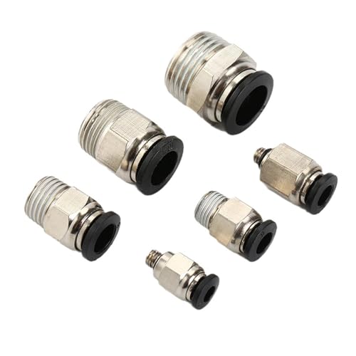 Schwarzer Luftschlauchanschluss 1/8 1/4 3/8 1/2 4 mm/6 mm/8 mm/10 mm PC PCF PL Rohranschluss Pneumatischer Schnellanschluss Rohrschlauchanschluss(6-m5 (6mm-M5),PLF) von MQNNCNZY