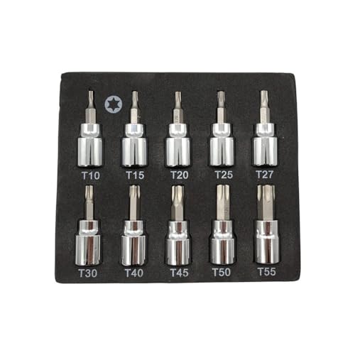 MQODLFP 10 Stück 3/8 Hülsen Set Sechskant Presshülse Torx Spline Sechskant Hülse von MQODLFP