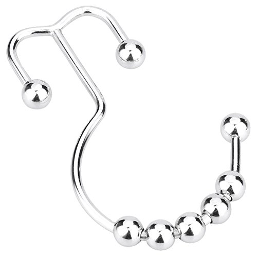 MQODLFP 12 StüCke Chrom Rostfrei Verchromt Double Glide Duschvorhang Ringe Haken von MQODLFP