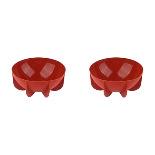 MQODLFP 2X Backform Silikon Halbkugel Pfanne Kuppel Silikonform Planetenform Halbkreisform Kuchenform, Ziegelrot von MQODLFP