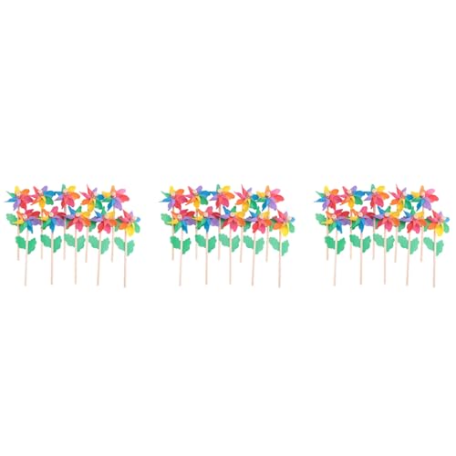 MQODLFP 30 Stück Stick Windräder, Windräder DIY Windräder Set für Kinder Spielzeug Garten Rasen von MQODLFP