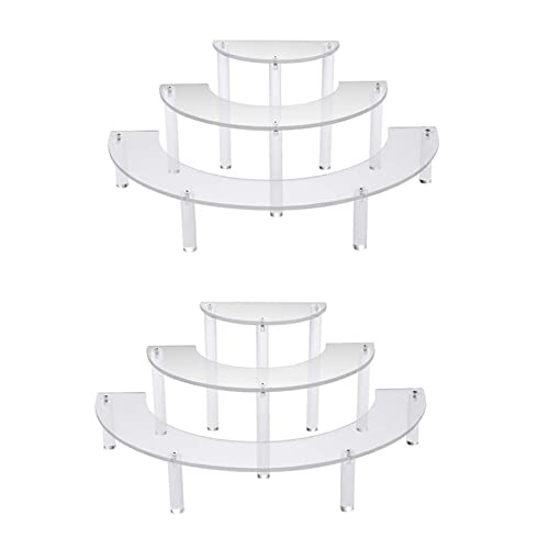 MQODLFP 3X Transparenter Entfernbarer Acryl Kuchen Ausstellungs Stand für Partei Runde Kuchen Halter Back Formen Hochzeits Geburtstags Feier Dekoration von MQODLFP