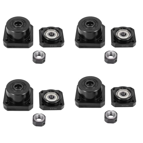 MQODLFP 4 Stück FK10 feste Seite + 4 Stück FF10 schwimmende Seite für SFU1204 Kugelumlaufspindel 1204 Fk/Ff10 Endstütze von MQODLFP