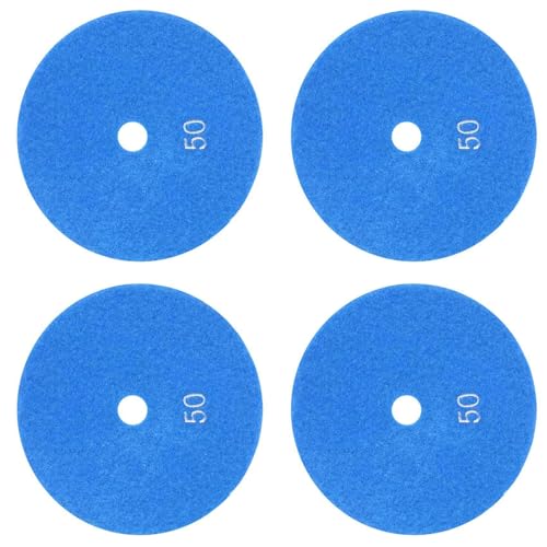 MQODLFP 4 x 12,7 cm 125 mm Nass-Diamant-Polierpads, Marmor-Körnung, 50 Stück von MQODLFP