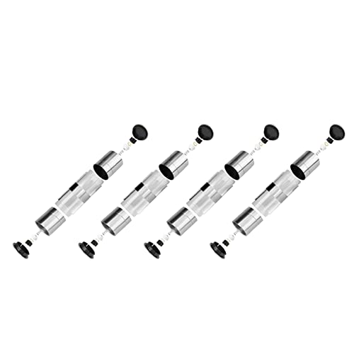 MQODLFP 4 x 2-in-1 Salz- und Pfeffermühlen-Set, Edelstahl-Salzmühle mit verstellbarem Keramik-Rotor, Pfeffermühlenstreuer MQODLFP 4 x 2-in-1 Salz- und Pfeffermühlen-Set, Edelstahl-Salzmühle mit verstellbarem Keramik-Rotor, Pfeffermühlenstreuer von MQODLFP