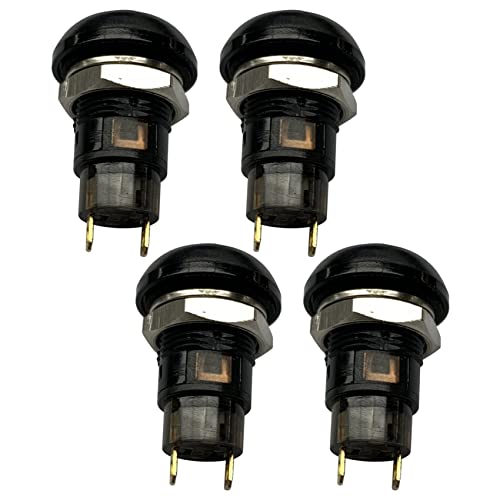 MQODLFP 4 x Ein-Aus-Druckknopfschalter, wasserdicht, 12 mm, SPST 2 A, IP67, Schwarz von MQODLFP