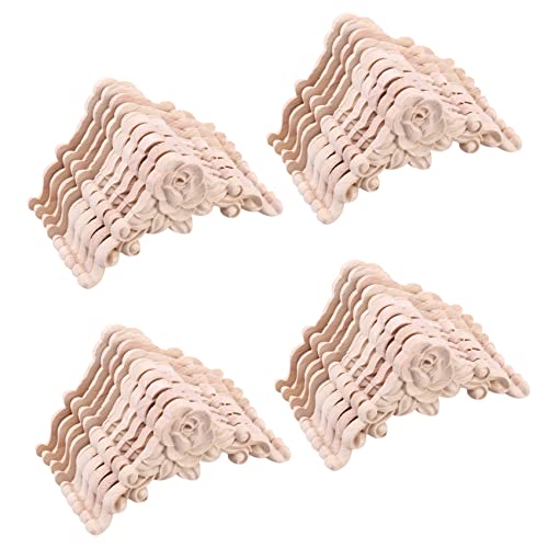 MQODLFP 40PCS Floral Geschnitzt Decal Corner Applique Verzieren Rahmen Holzfiguren Kabinett Dekorative von MQODLFP