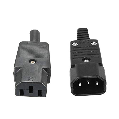MQODLFP 5 Paar IEC 320 C14 Netzadapterkabel Stecker wiederverdrahtbare Steckerbuchse 3-poliger Stecker & IEC 320 C13 Buchse Adapter 3-poliger Buchsenstecker MQODLFP 5 Paar IEC 320 C14 Netzadapterkabel Stecker wiederverdrahtbare Steckerbuchse 3-poliger Stecker & IEC 320 C13 Buchse Adapter 3-poliger Buchsenstecker von MQODLFP