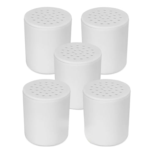 MQODLFP 5 Stück 20 Stufen Duschfilter Ersatz High Output Dusche Wasserfilter für hartes Wasser (weiß) von MQODLFP