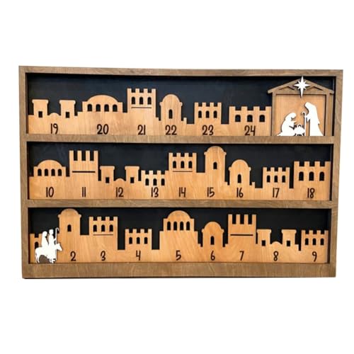 MQODLFP Adventskalender zur Geburt Jesu Countdown bis Jesus Holz Adventskalender Weihnachten Urlaub Adventskalender MQODLFP Adventskalender zur Geburt Jesu Countdown bis Jesus Holz Adventskalender Weihnachten Urlaub Adventskalender von MQODLFP