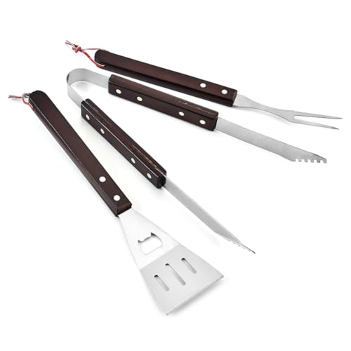 MQODLFP BBQ Edelstahl Barbecue Grill Dreiteiliges Set Holzgriff Gabel Schaufel Clip Grill Kombi Gabel Clip Set MQODLFP BBQ Edelstahl Barbecue Grill Dreiteiliges Set Holzgriff Gabel Schaufel Clip Grill Kombi Gabel Clip Set von MQODLFP