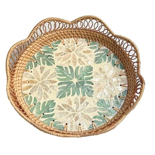 MQODLFP Hohle Spitze Muschel-Obstteller, runder Rattan-Obstteller und Muscheltablett, C, einfach zu bedienen MQODLFP Hohle Spitze Muschel-Obstteller, runder Rattan-Obstteller und Muscheltablett, C, einfach zu bedienen von MQODLFP