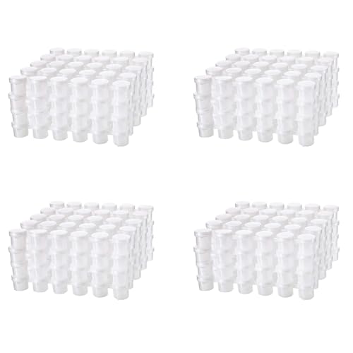MQODLFP Leere Farbstreifen, Farbbecher, Töpfe, transparente Aufbewahrungsbehälter, Malerei, Kunst, Bastelbedarf, insgesamt 144 Töpfe, 96 Streifen, 5 ml von MQODLFP