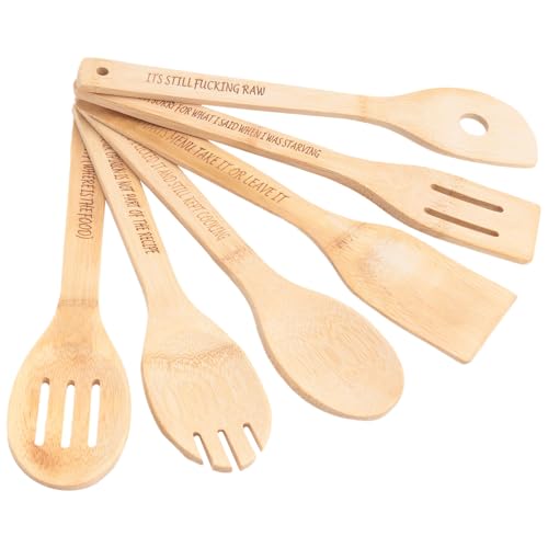 MQODLFP Lustiges Holzlöffel-Set, 6 Kochlöffel aus Holz, gravierter Kaffeelöffel aus Holz mit lustigen Sprüchen C MQODLFP Lustiges Holzlöffel-Set, 6 Kochlöffel aus Holz, gravierter Kaffeelöffel aus Holz mit lustigen Sprüchen C von MQODLFP