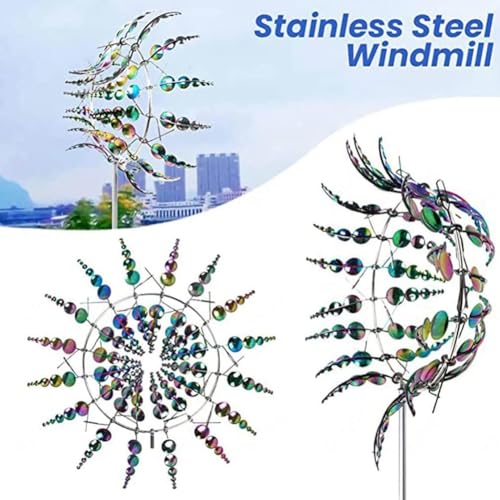 MQODLFP Magisches Windrad Aus Metall, für Den Garten, für Garten, Terrasse, Rasen, Hoflandschaft A MQODLFP Magisches Windrad Aus Metall, für Den Garten, für Garten, Terrasse, Rasen, Hoflandschaft A von MQODLFP