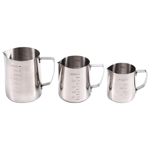 MQODLFP Milchaufschäumbecher Kaffee Latte Behälter Metall Topf Messbecher Kaffee Latte Becher Kaffee Utensilien MQODLFP Milchaufschäumbecher Kaffee Latte Behälter Metall Topf Messbecher Kaffee Latte Becher Kaffee Utensilien von MQODLFP