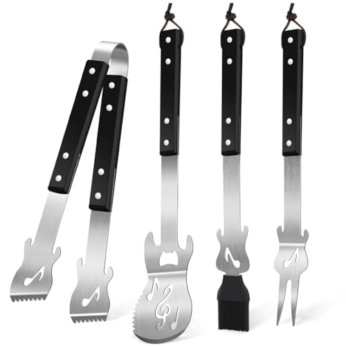 MQODLFP Outdoor Camping Portable BBQ Barbecue Tools Stainless Steel Guitar Barbecue Set Storage Bag,Stainless Steel Barbecue BBQ von MQODLFP