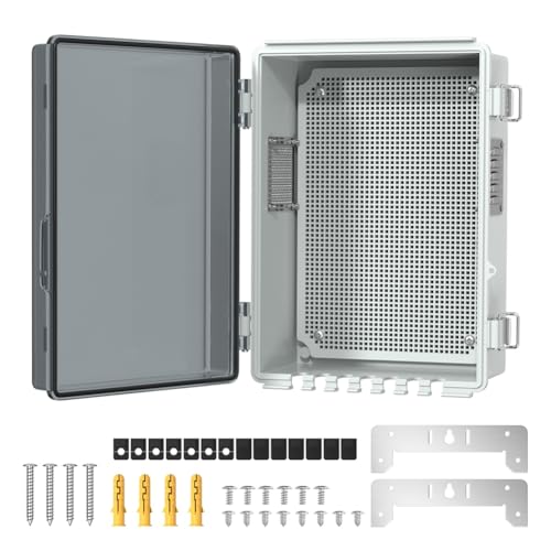MQODLFP Outdoor Kunststoff Wasserdicht Verteilerkasten mit U-förmigem Loch Outdoor Scharnier Power Box Outdoor Wasserdichte Abzweigdose von MQODLFP