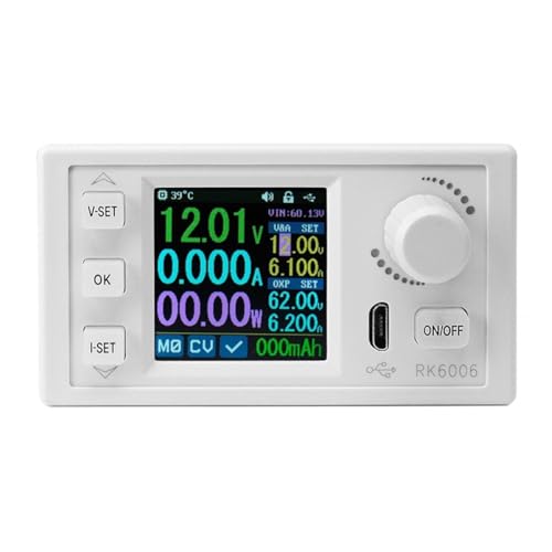 MQODLFP RK6006-BT 60V Digitalanzeige Einstellbarer DC Spannungsregler 6A Micro-USB Schnittstelle 1,54 Zoll LCD Display MQODLFP RK6006-BT 60V Digitalanzeige Einstellbarer DC Spannungsregler 6A Micro-USB Schnittstelle 1,54 Zoll LCD Display von MQODLFP