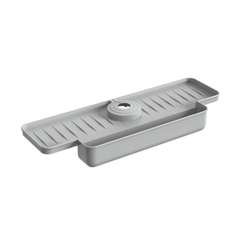 MQODLFP Silikon-Spritzschutz für Küchenspüle, verbesserter Wasserhahn-Wasserauffangbehälter (grau) von MQODLFP
