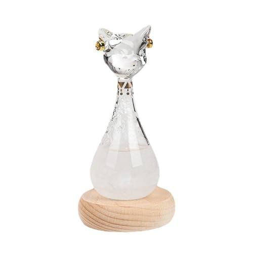 MQODLFP Sturmwettervorhersage Anderson Katze Barometer Vorhersage Wetterstation Wolke Sturm Kristall Wettervorhersage Flasche A von MQODLFP