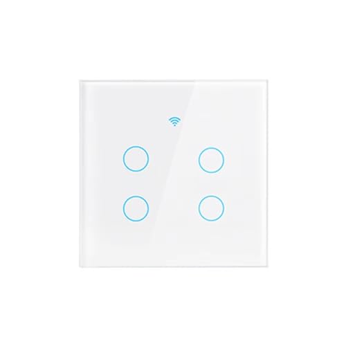 MQODLFP WiFi Smart Switch EU Neutral Wire / No Neutral Wire Touch Lichtschalter funktioniert mit Home 4 Gang Smart Home von MQODLFP