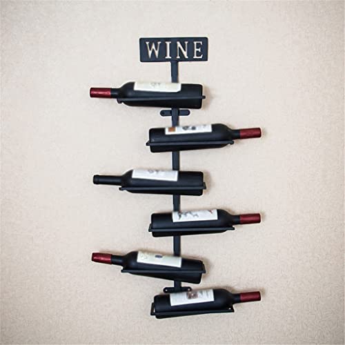 MQPALZKD 6 bottles of wine bottle rack bracket iron wall-mounted wine rack bracket bar storage MQPALZKD 6 bottles of wine bottle rack bracket iron wall-mounted wine rack bracket bar storage von MQPALZKD