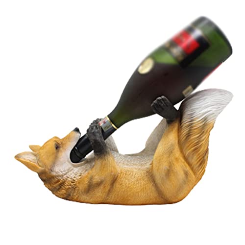 MQPALZKD Art Rotweinregal Wolf Modellierung Harz Artefakt Dekoration Wohnzimmer Dekoration von MQPALZKD