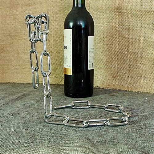 MQPALZKD Hanging wine bottle Rack cabinet display Rack bracket metal creative chain rope kitchen utensils(B) von MQPALZKD