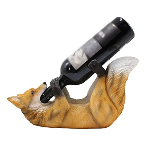 MQPALZKD Resin bottle rack doll fox European creative lying animal ornaments animal wine rack craft MQPALZKD Resin bottle rack doll fox European creative lying animal ornaments animal wine rack craft von MQPALZKD