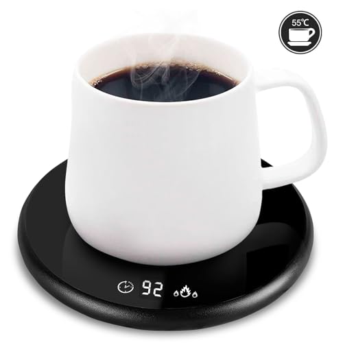 Coffee Cup Heater, Electric Intelligent Drink Cup Warmer with Touch Tech & LED Backlight, Coffee Mug, Milk Cup Warmer with Two Temperature Settings von MQUPIN