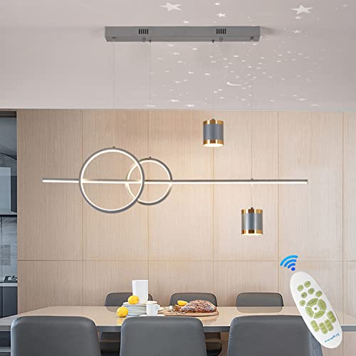 MQW LED Pendelleuchte Esszimmer Dimmbar Hängelampe esstisch schwarz Moderne Hängeleuchte mit Fernbedienung Pendellampe linear Design Hängend Höhenverstellbar Esstischlampe, Bürolampe Grau(L120cm/48W) MQW LED Pendelleuchte Esszimmer Dimmbar Hängelampe esstisch schwarz Moderne Hängeleuchte mit Fernbedienung Pendellampe linear Design Hängend Höhenverstellbar Esstischlampe, Bürolampe Grau(L120cm/48W) von MQW