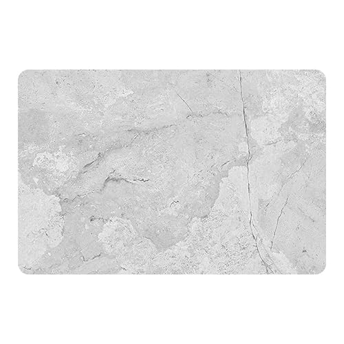 MQXDNFDC Diatomite Badvorleger rutschfest saugfähige Badematte für Badezimmereingang Duscheingang Badvorleger Schnelltrocknend Badvorleger Marmor 60 x 100 cm von MQXDNFDC