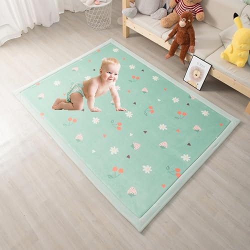 MQXDNFDC Weicher Plüsch-Bodenteppich für Schlafzimmer, Wohnzimmer, Kinderzimmer, Mädchen, Jungen, gemütlicher Teppich, rutschfest, Spielzimmer, Krabbelmatte, dekorative Matte MQXDNFDC Weicher Plüsch-Bodenteppich für Schlafzimmer, Wohnzimmer, Kinderzimmer, Mädchen, Jungen, gemütlicher Teppich, rutschfest, Spielzimmer, Krabbelmatte, dekorative Matte von MQXDNFDC